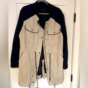 BCBG Maxazria waist draw string jacket size M/L NEW